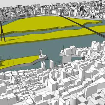 里加市城市建筑SU模型下载_sketchup草图大师SKP模型