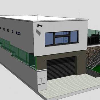 现代风格建筑房子SU模型下载_sketchup草图大师SKP模型