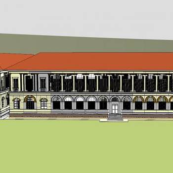 北美风情风格别墅建筑SU模型下载_sketchup草图大师SKP模型