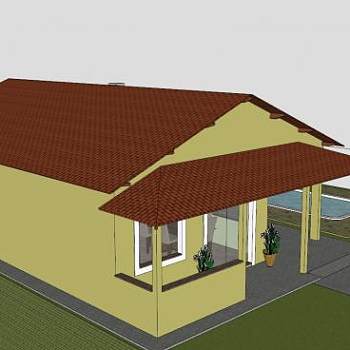 乡村别墅农舍建筑SU模型下载_sketchup草图大师SKP模型