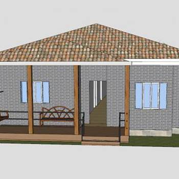 四合院住宅别墅SU模型下载_sketchup草图大师SKP模型