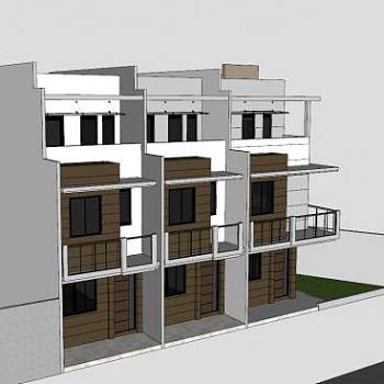 住宅高层别墅SU模型下载_sketchup草图大师SKP模型