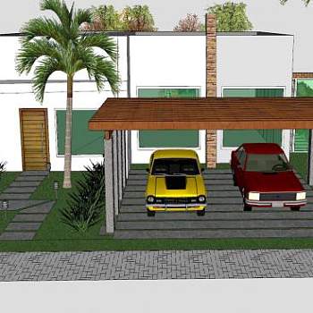 住宅别墅单户建筑SU模型下载_sketchup草图大师SKP模型