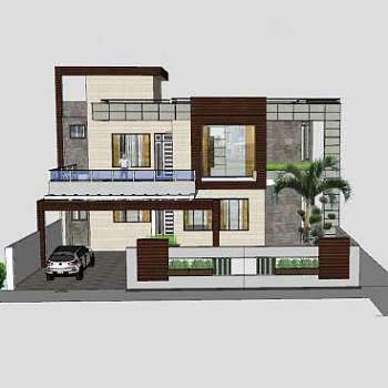 现代化建筑房子SU模型下载_sketchup草图大师SKP模型