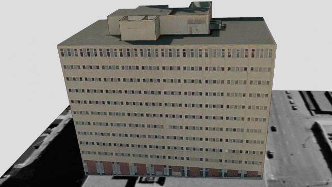 奥马哈市中心的办公大楼SU模型下载_sketchup草图大师SKP模型