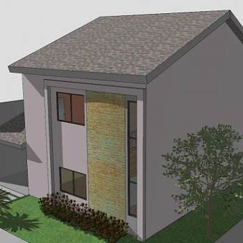 现代住宅乡村建筑SU模型下载_sketchup草图大师SKP模型