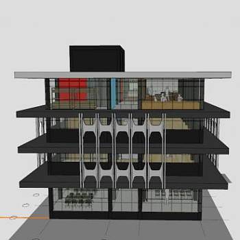 旧建筑房子建筑SU模型下载_sketchup草图大师SKP模型