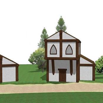 基利安房子建筑SU模型下载_sketchup草图大师SKP模型