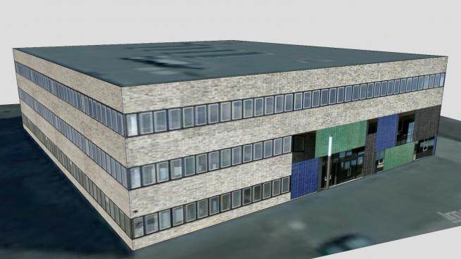 丹麦奥尔胡斯的办公大楼SU模型下载_sketchup草图大师SKP模型