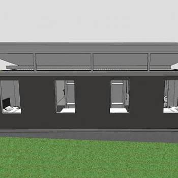 集装箱房屋房子SU模型下载_sketchup草图大师SKP模型