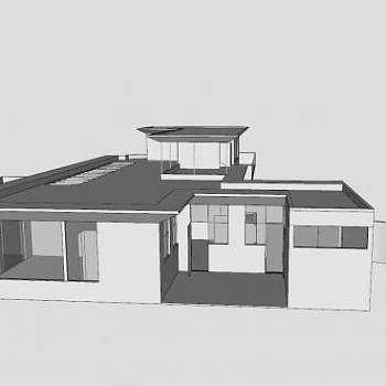 当代房子双层建筑SU模型下载_sketchup草图大师SKP模型