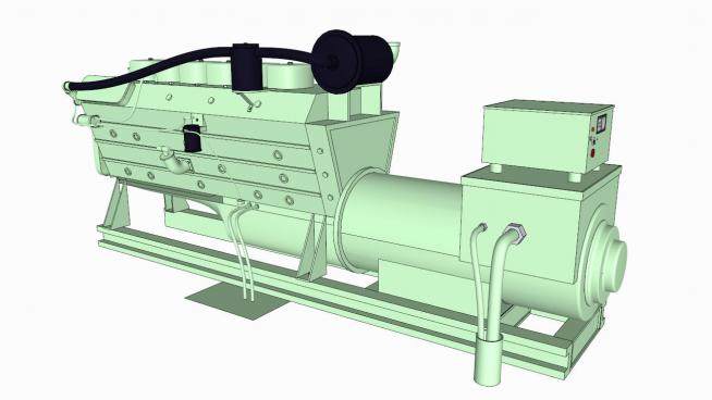 燃气发电机设备SU模型_su模型下载 草图大师模型_SKP模型