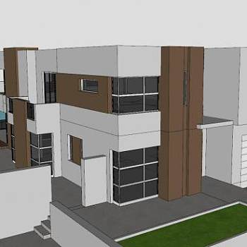 澳大利亚房子建筑SU模型下载_sketchup草图大师SKP模型