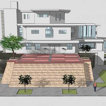 豪华房子豪宅SU模型下载_sketchup草图大师SKP模型