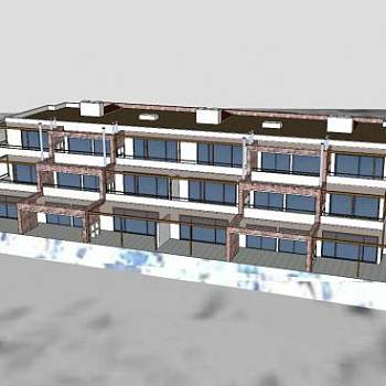 巴雷纳角别墅建筑SU模型下载_sketchup草图大师SKP模型