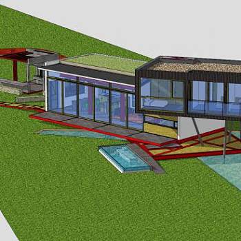 现代化建筑SU模型下载_sketchup草图大师SKP模型