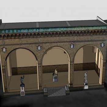 佛罗伦萨兰兹旅馆建筑SU模型下载_sketchup草图大师SKP模型