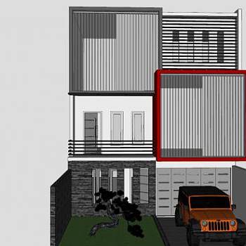 现代建筑大房子SU模型下载_sketchup草图大师SKP模型