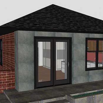 荷马街建筑房子SU模型下载_sketchup草图大师SKP模型