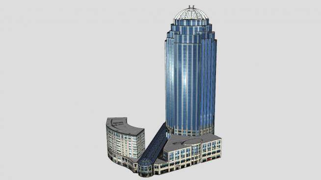 世贸中心高层建筑SU模型下载_sketchup草图大师SKP模型