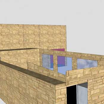 豪华住宅建筑SU模型下载_sketchup草图大师SKP模型