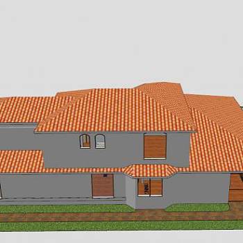 地中海住宅房子建筑SU模型下载_sketchup草图大师SKP模型