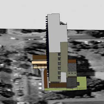 英式宿舍建筑SU模型下载_sketchup草图大师SKP模型