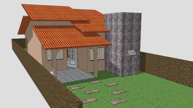 现代屋顶房屋建筑SU模型下载_sketchup草图大师SKP模型