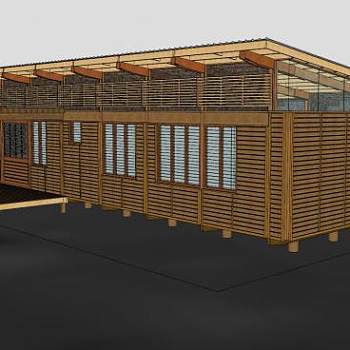 预制房屋建筑SU模型下载_sketchup草图大师SKP模型