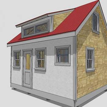 小房子建筑住宅SU模型下载_sketchup草图大师SKP模型