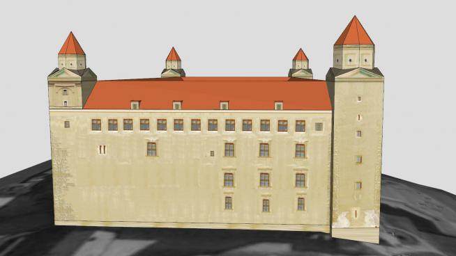 布拉迪斯拉发城堡建筑SU模型下载_sketchup草图大师SKP模型