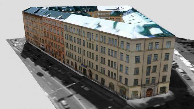 瑞典高层建筑住宅SU模型下载_sketchup草图大师SKP模型