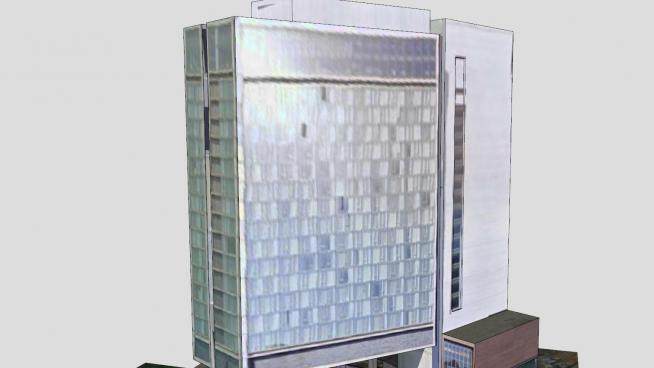 纽约标准酒店建筑外观SU模型下载_sketchup草图大师SKP模型
