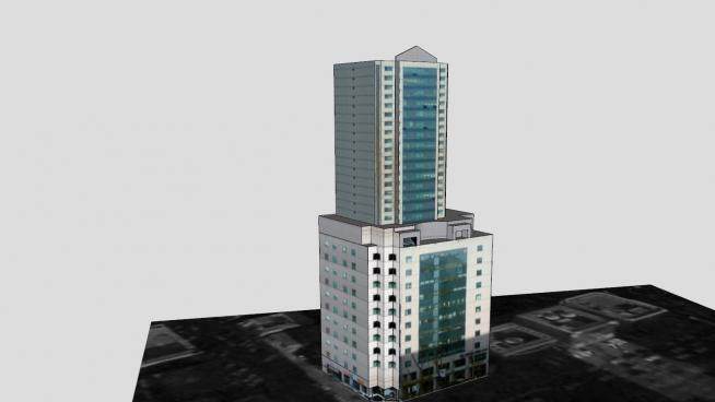 现代大厦建筑房子SU模型下载_sketchup草图大师SKP模型
