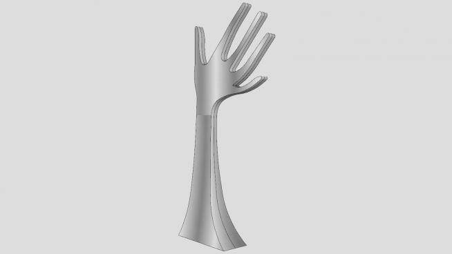 装饰形手臂雕塑SU模型下载_sketchup草图大师SKP模型