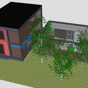 乡村别墅住宅房子SU模型下载_sketchup草图大师SKP模型