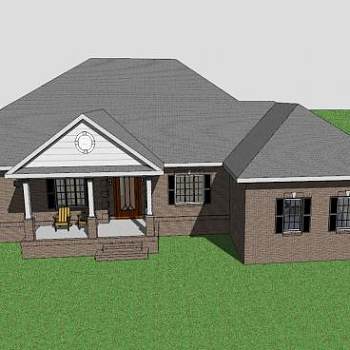 小房子住宅建筑SU模型下载_sketchup草图大师SKP模型