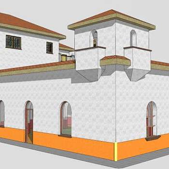 克鲁斯亮点建筑SU模型下载_sketchup草图大师SKP模型