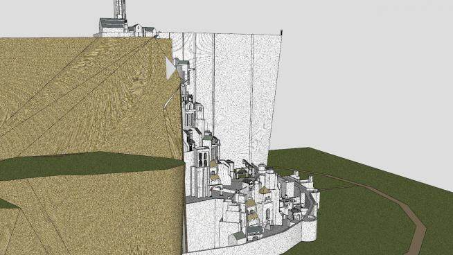 米纳斯提利斯城堡建筑SU模型下载_sketchup草图大师SKP模型