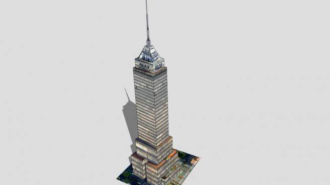 拉丁美洲塔高层建筑SU模型下载_sketchup草图大师SKP模型