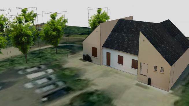 法国屋子房子建筑SU模型下载_sketchup草图大师SKP模型