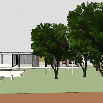 范德罗住宅房子建筑SU模型下载_sketchup草图大师SKP模型