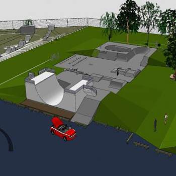 贝华滑板运动场地建筑SU模型下载_sketchup草图大师SKP模型