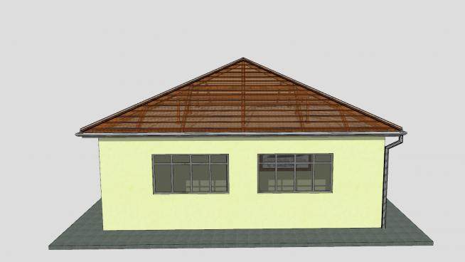 简单房子住宅建筑SU模型下载_sketchup草图大师SKP模型