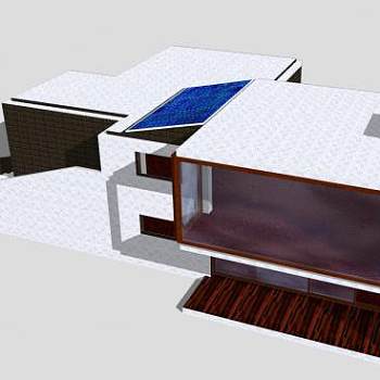 现代建筑住宅小房子SU模型下载_sketchup草图大师SKP模型