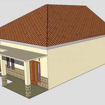 极简主义房子住宅SU模型下载_sketchup草图大师SKP模型