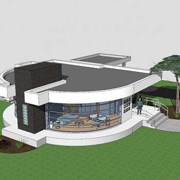 现代住宅摩天大楼建筑SU模型下载_sketchup草图大师SKP模型