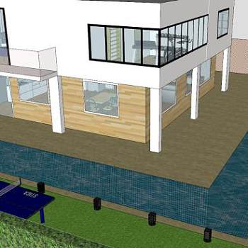 现代化新房建筑SU模型下载_sketchup草图大师SKP模型