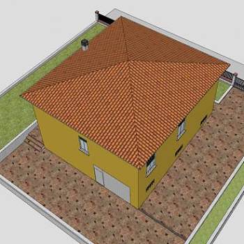 独户住宅建筑SU模型下载_sketchup草图大师SKP模型