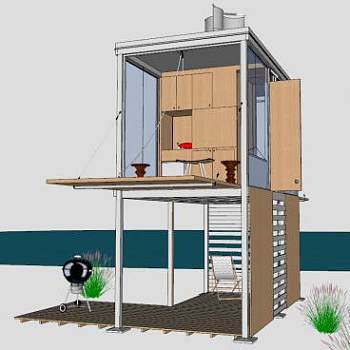 小型海滨建筑SU模型下载_sketchup草图大师SKP模型